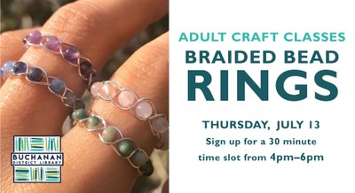 ADULT CRAFT- BRAIDED BEAD RINGS ADULT CRAFT- BRAIDED BEAD RINGS