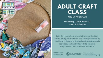 ADULT CRAFT CLASS ADULT CRAFT CLASS