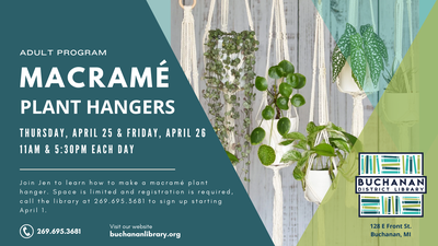 ADULT CRAFT: MACRAMÉ PLANT HANGERS ADULT CRAFT: MACRAMÉ PLANT HANGERS