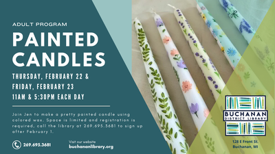 ADULT CRAFT: PAINTED CANDLES ADULT CRAFT: PAINTED CANDLES