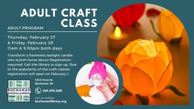ADULTS: CRAFT CLASS ADULTS: CRAFT CLASS