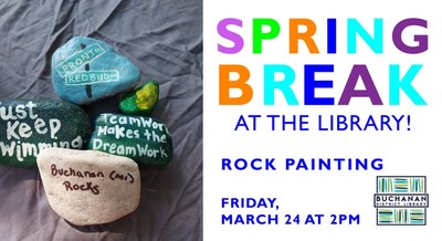 SPRING BREAK AT THE LIBRARY- ROCK PAINTING SPRING BREAK AT THE LIBRARY- ROCK PAINTING