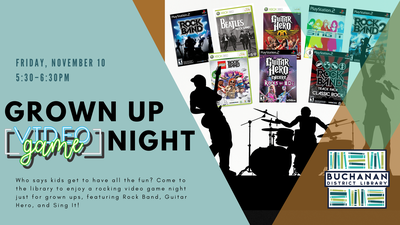 GROWN UP VIDEO GAME NIGHT GROWN UP VIDEO GAME NIGHT