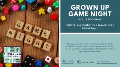 Grown Up Game Night Grown Up Game Night
