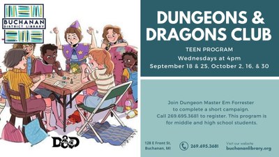 TEENS: DUNGEONS & DRAGONS CLUB