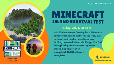 YOUTH: MINECRAFT- ISLAND SURVIVAL TEST YOUTH: MINECRAFT- ISLAND SURVIVAL TEST