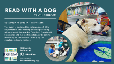 YOUTH: READ WITH A DOG YOUTH: READ WITH A DOG